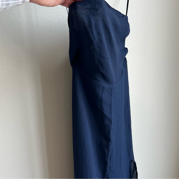 Reformation Navy Ingrid Strapless Maxi Dress, Size 0 - Picture 5 of 8